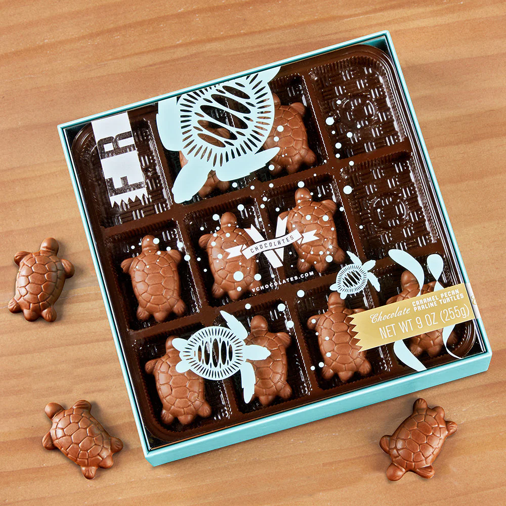 V Chocolates Caramel Praline Turtles