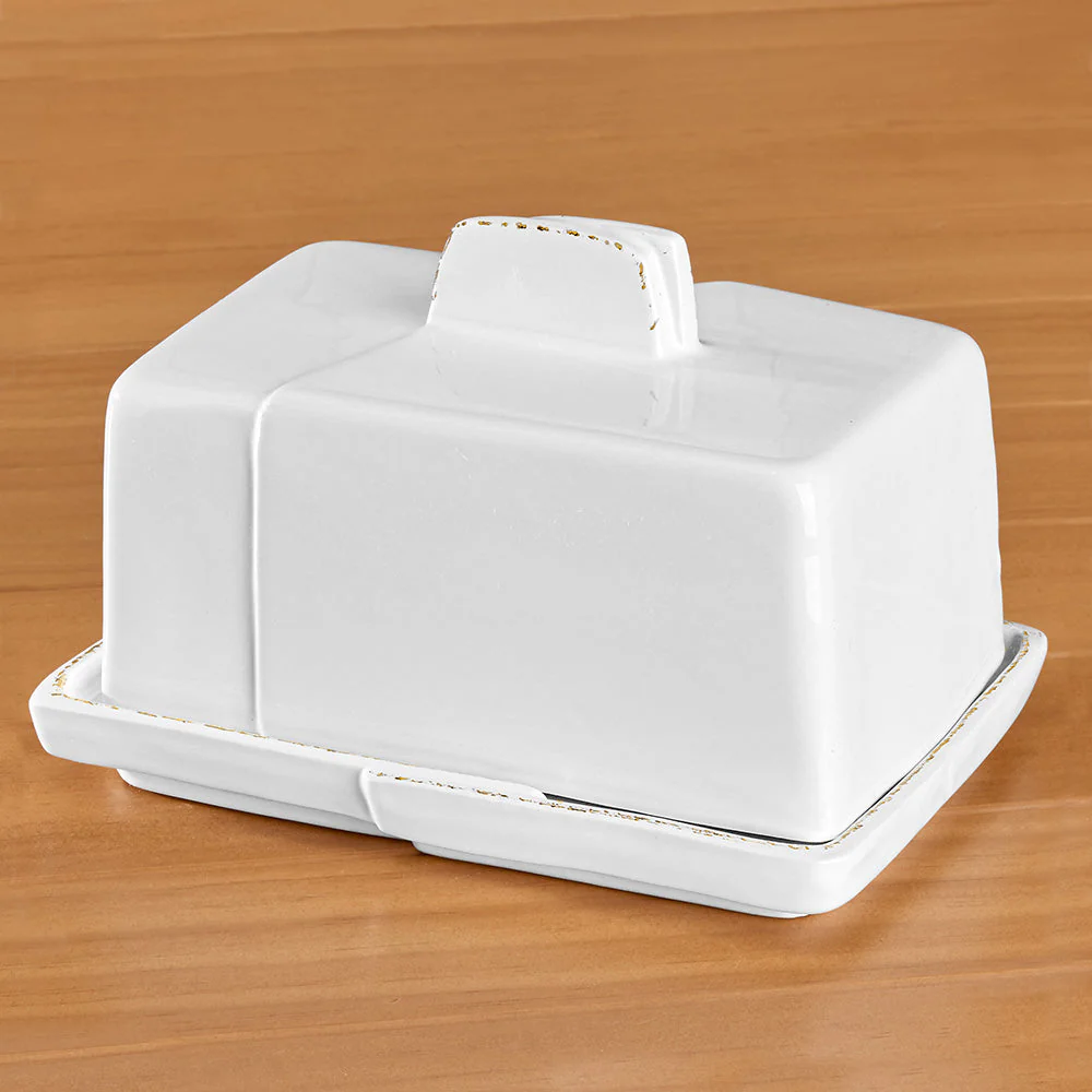Vietri Lastra Stoneware Butter Dish - Image 2