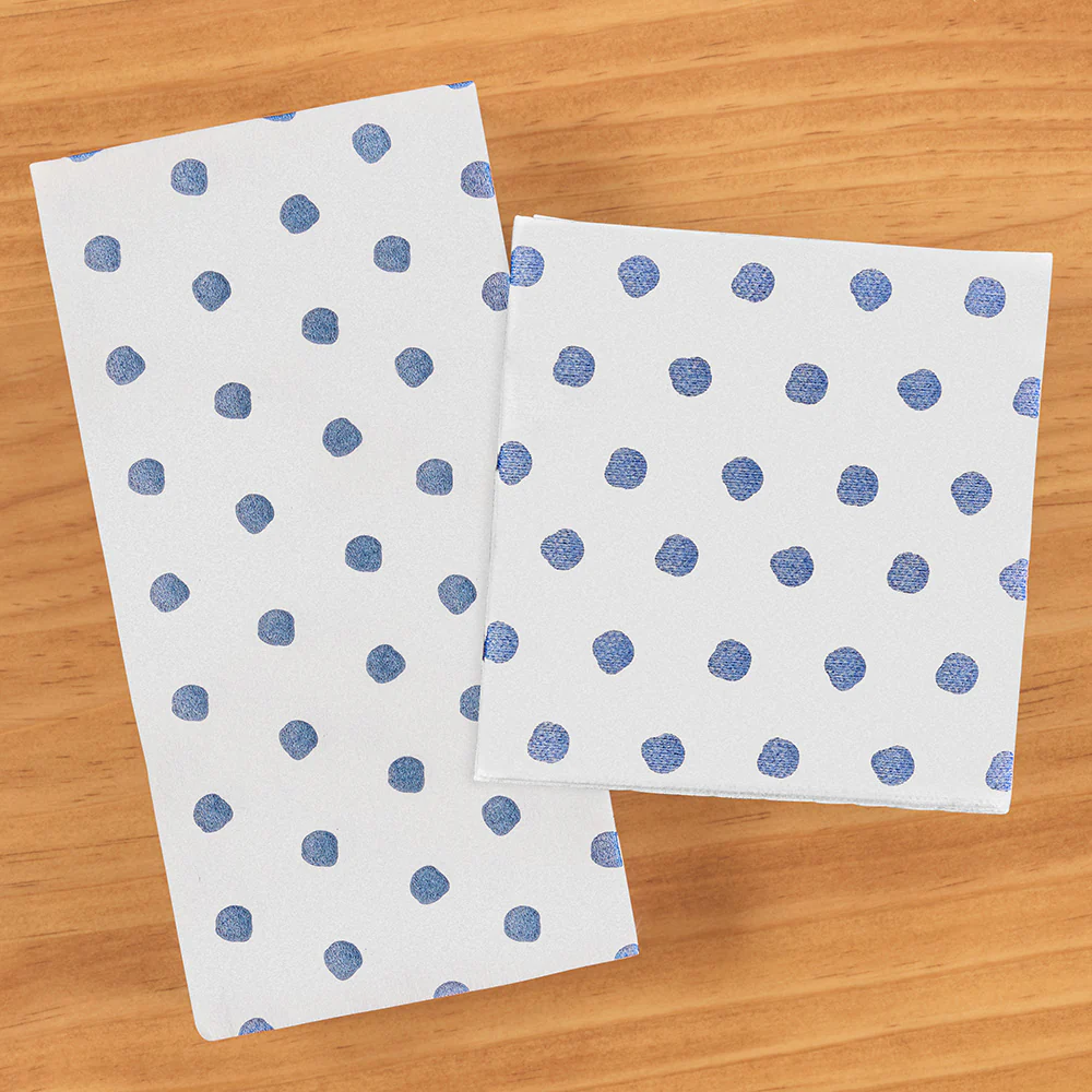 Vietri Papersoft Napkins, Blue Dot