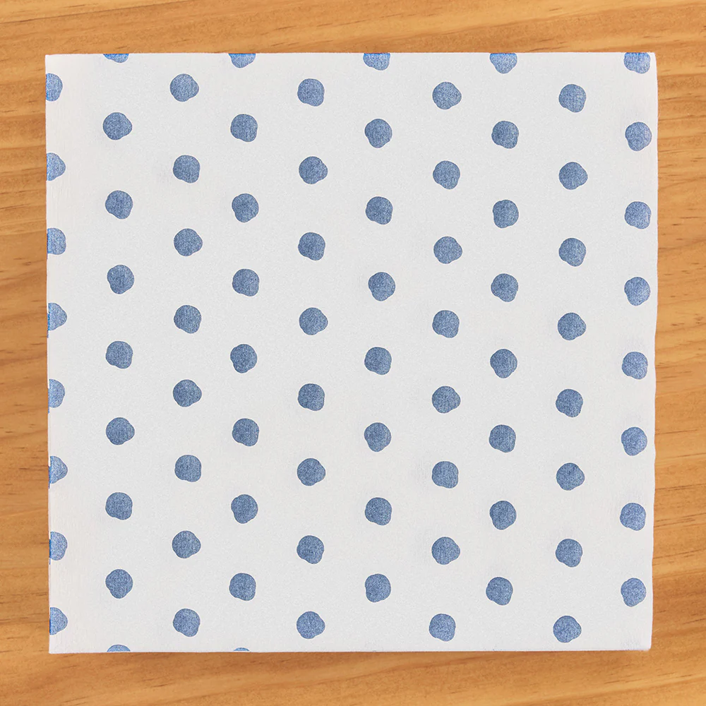 Vietri Papersoft Napkins, Blue Dot - Image 3