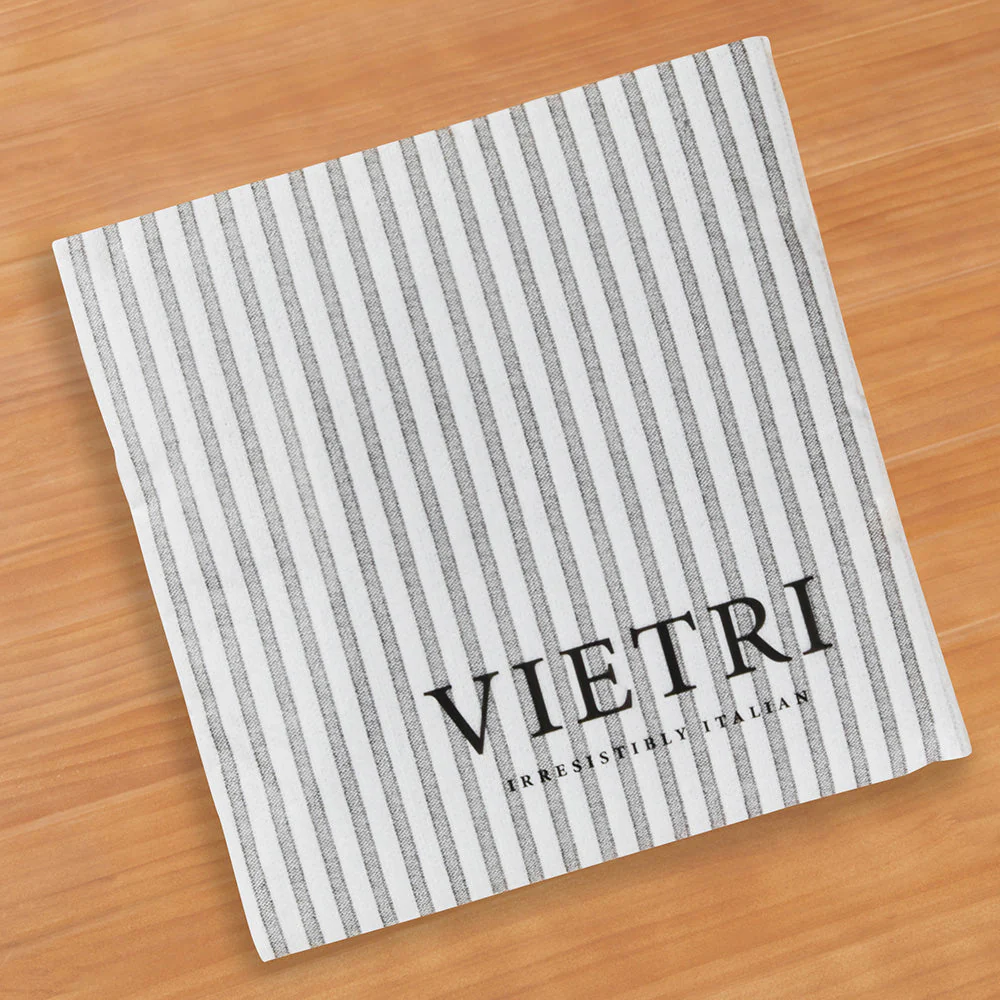 Vietri Papersoft Napkins, Capri Grey Stripe - Image 4