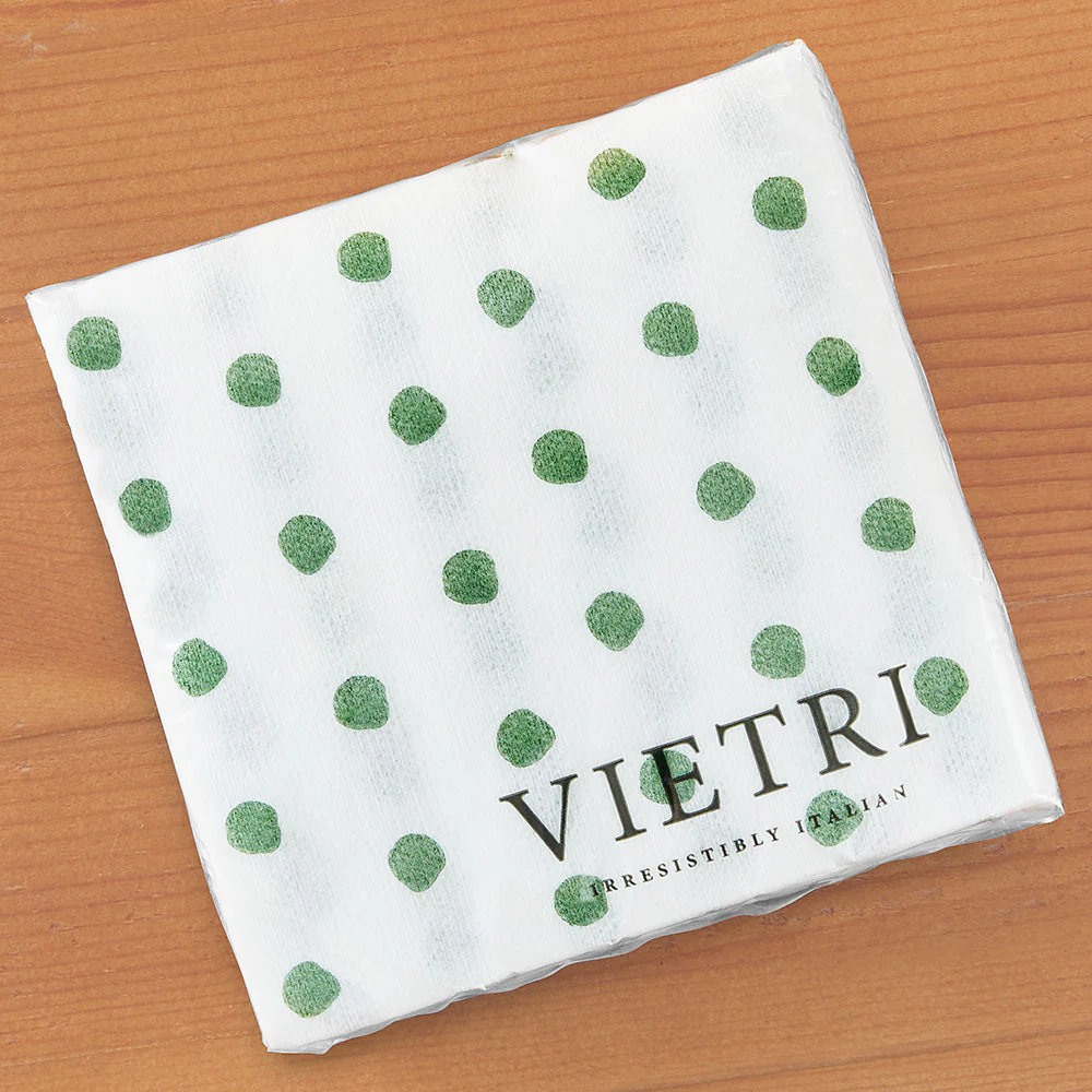 Vietri Papersoft Napkins, Green Dot - Image 2