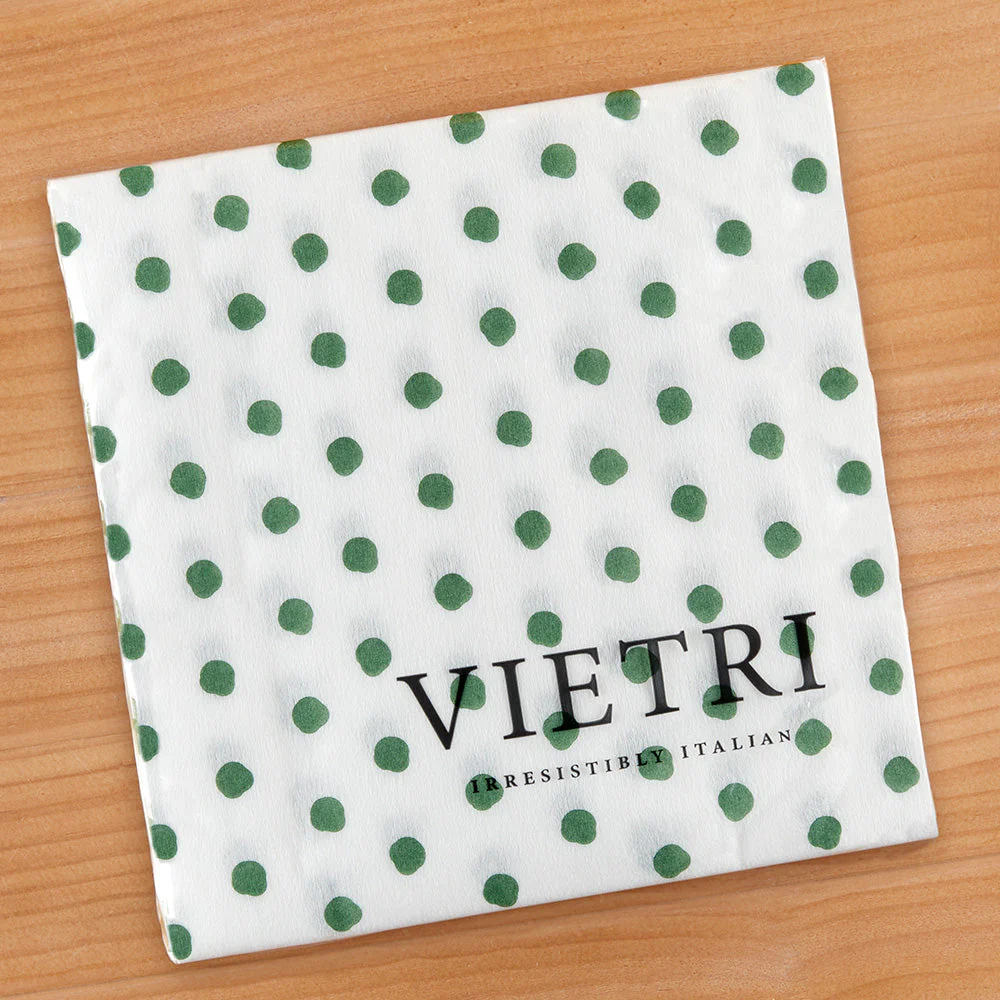 Vietri Papersoft Napkins, Green Dot - Image 4