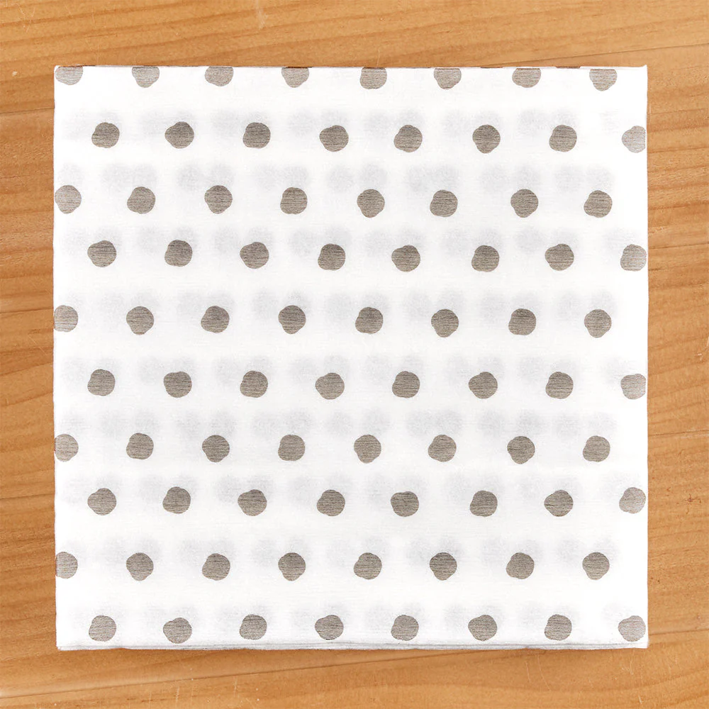 Vietri Papersoft Napkins, Grey Dot