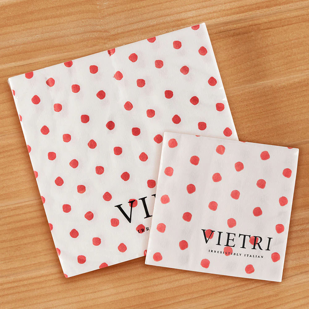 Vietri Papersoft Napkins, Red Dot