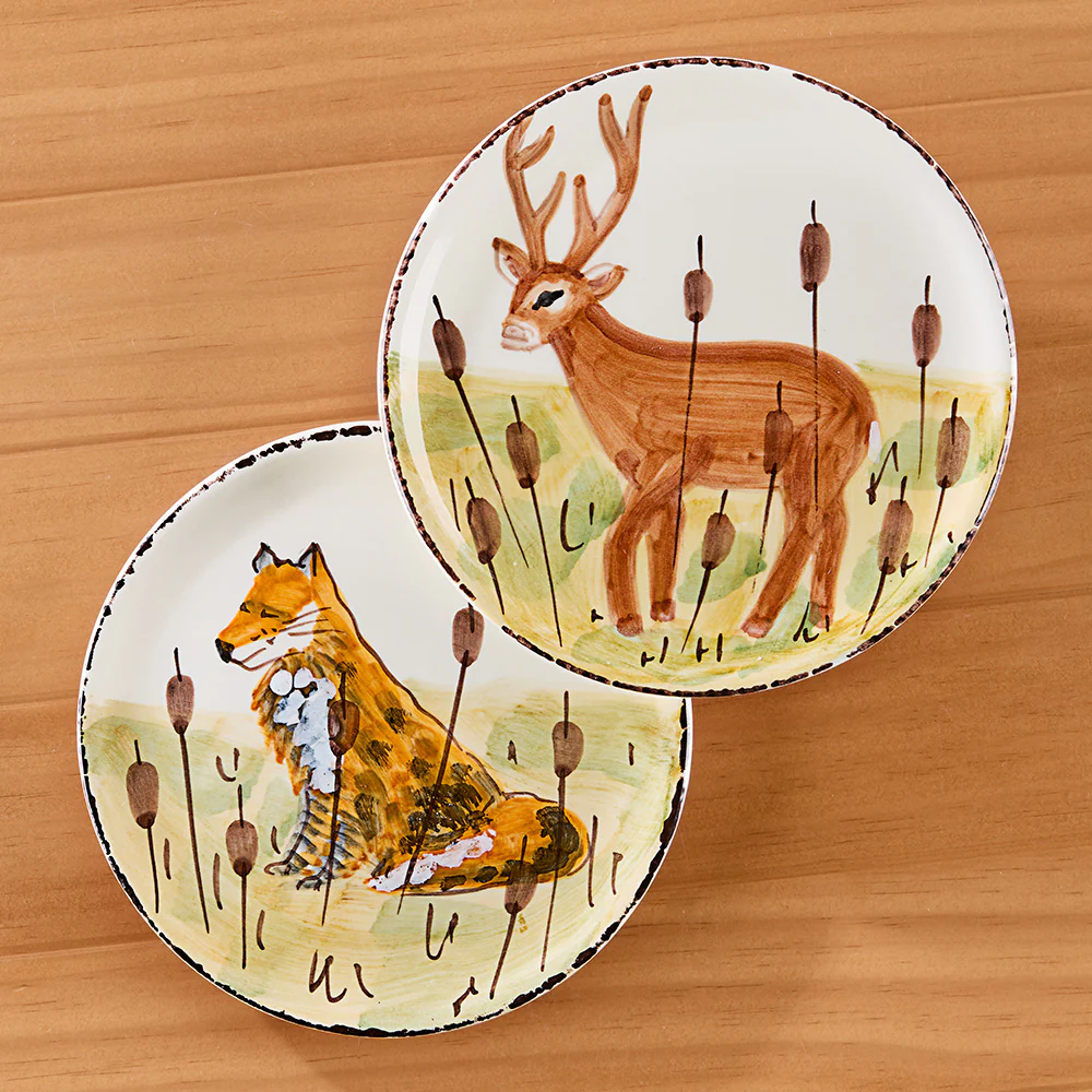 Vietri Wildlife Serveware, Deer Appetizer Plate - Image 2