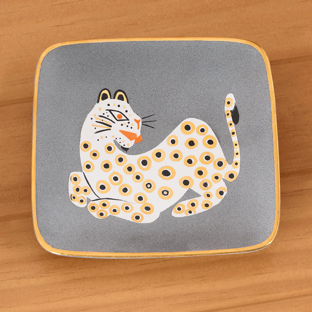 Waylande Gregory Ceramic Catchall Tray, Leopard - Image 2