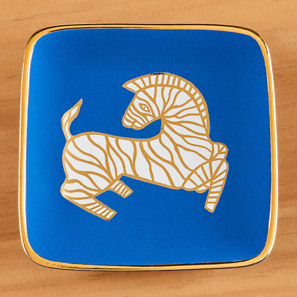 Waylande Gregory Ceramic Catchall Tray, Zebra - Image 2