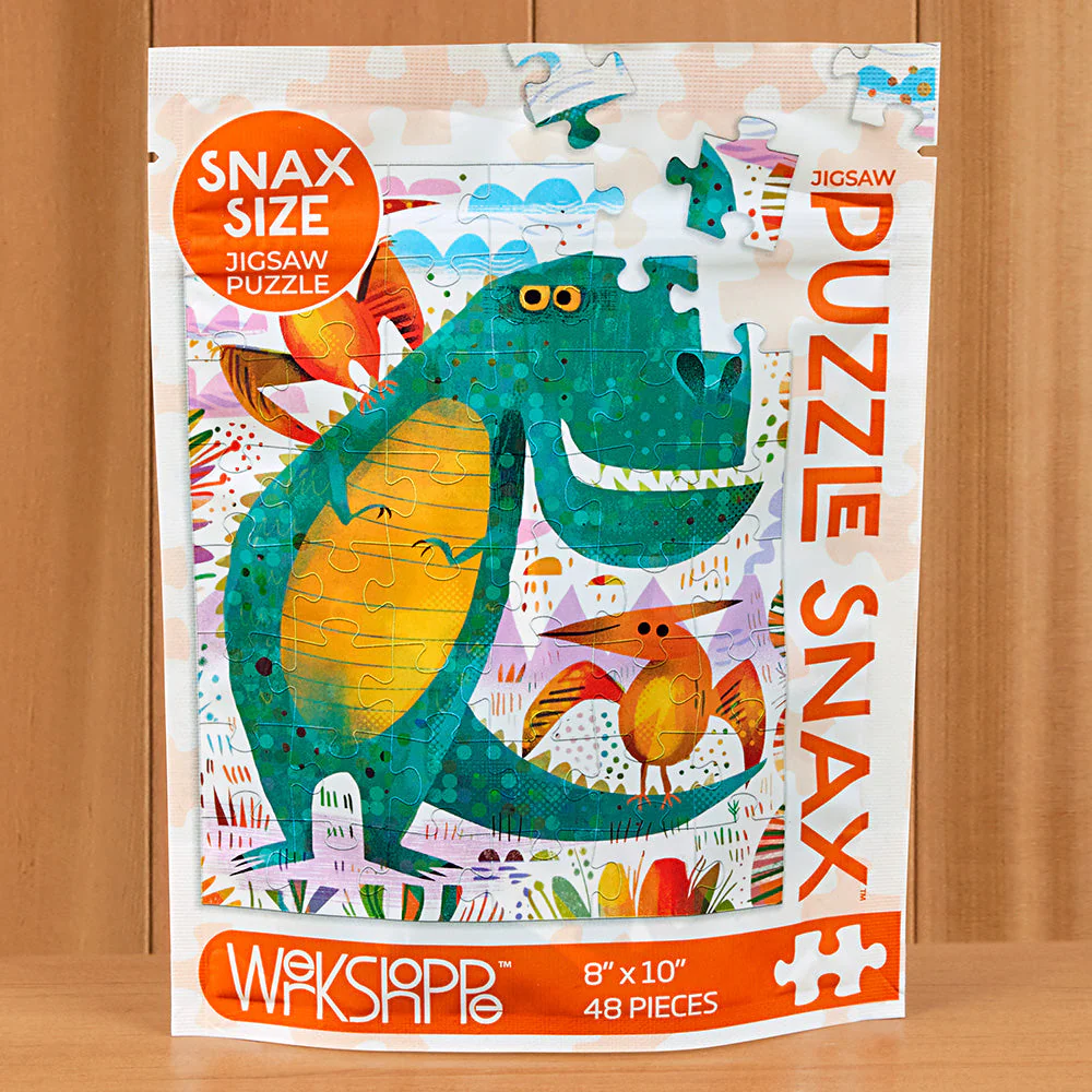 WerkShoppe 48 Piece Jigsaw Puzzle Snax, "T-Rex and Friends"