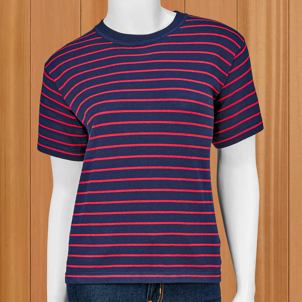 White + Warren Striped Cotton Tee