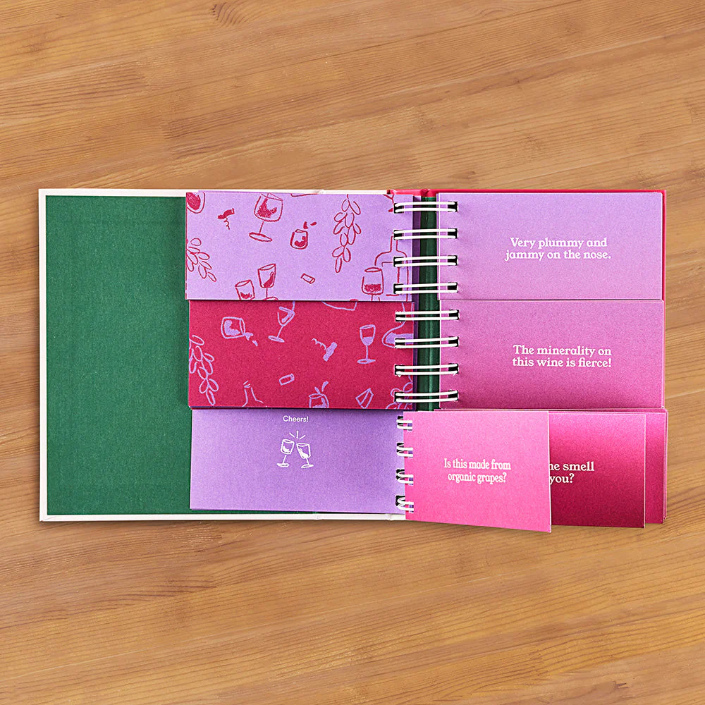 "Wine Convo Generator: Mix and Match Witty Phrases to Sound like a Sommelier" Conversation Card Book by Chasity Cooper - Image 2