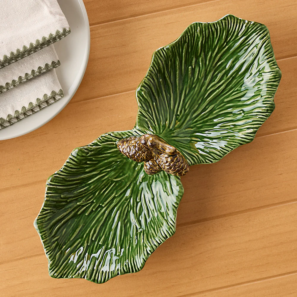 Winter Woodland Pinecone Relish Tray Divided Dish - Image 3