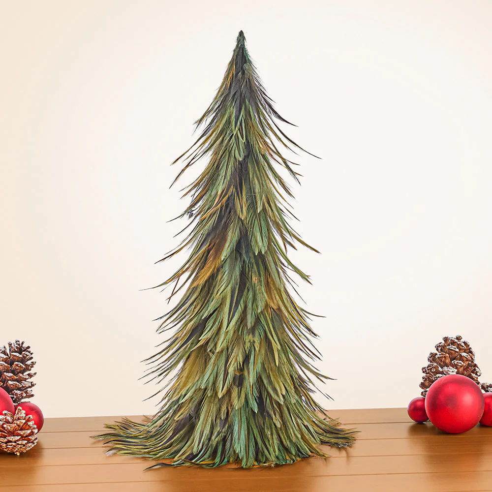 Wispy Green Feather Evergreen Tree - Image 3