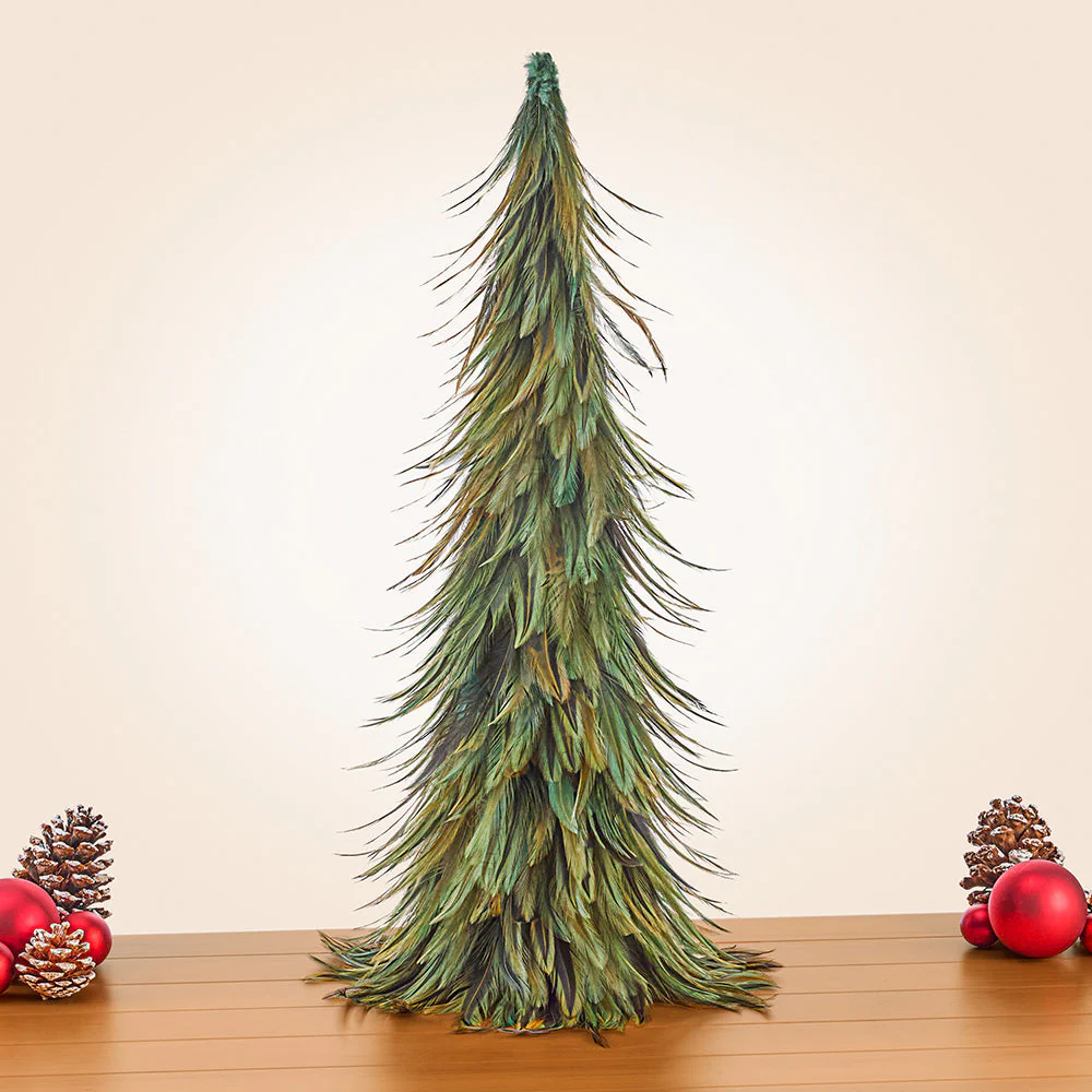 Wispy Green Feather Evergreen Tree - Image 4