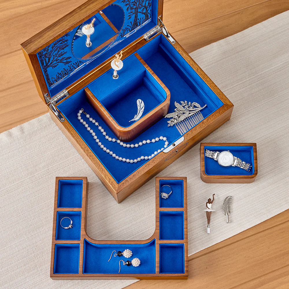 WOLF Turning Ballerina Musical Jewelry Box - Image 3