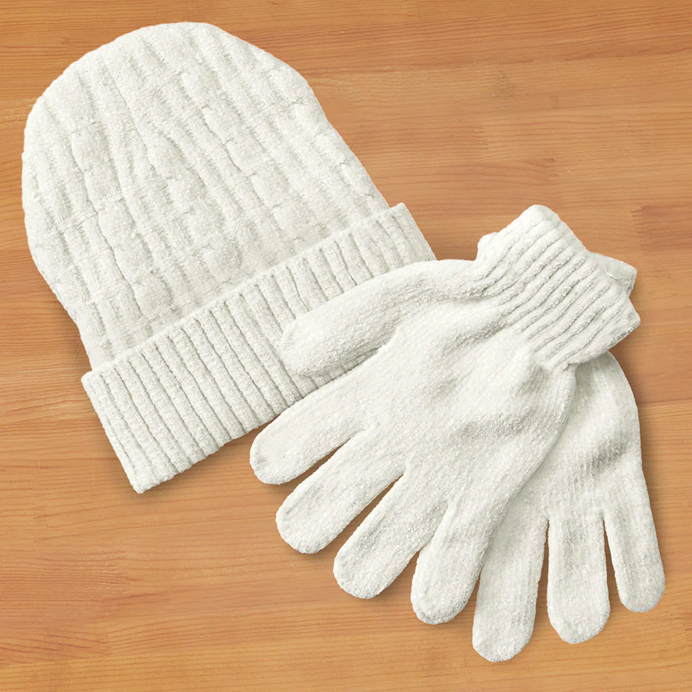 Women's Chenille Hat and Gloves Set - Image 4