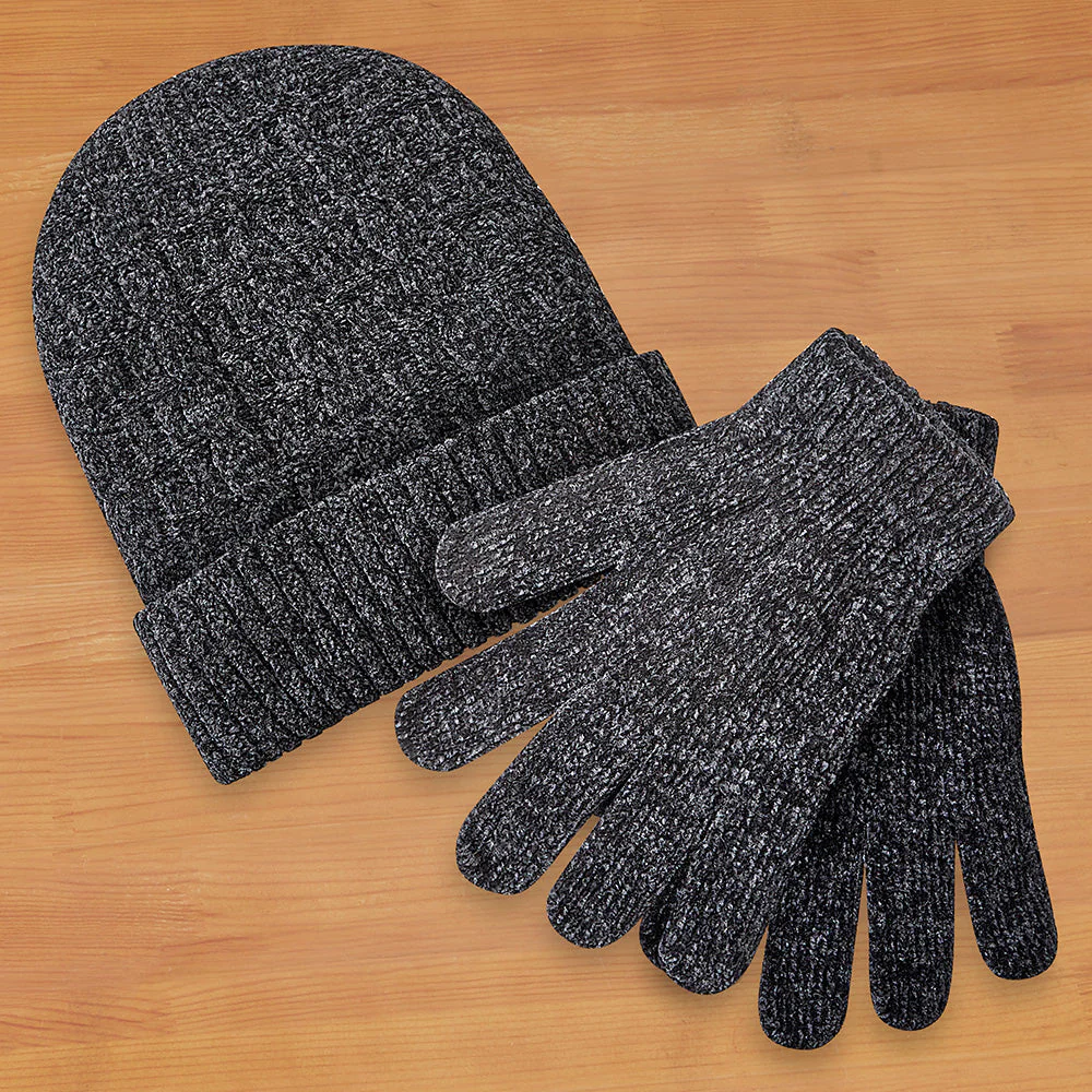 Women's Chenille Hat and Gloves Set - Image 5