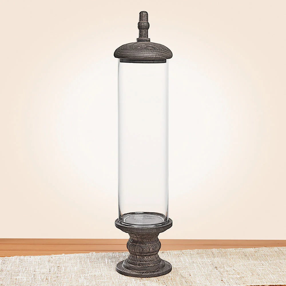 Wooden Pedestal Apothecary Jar - Image 4