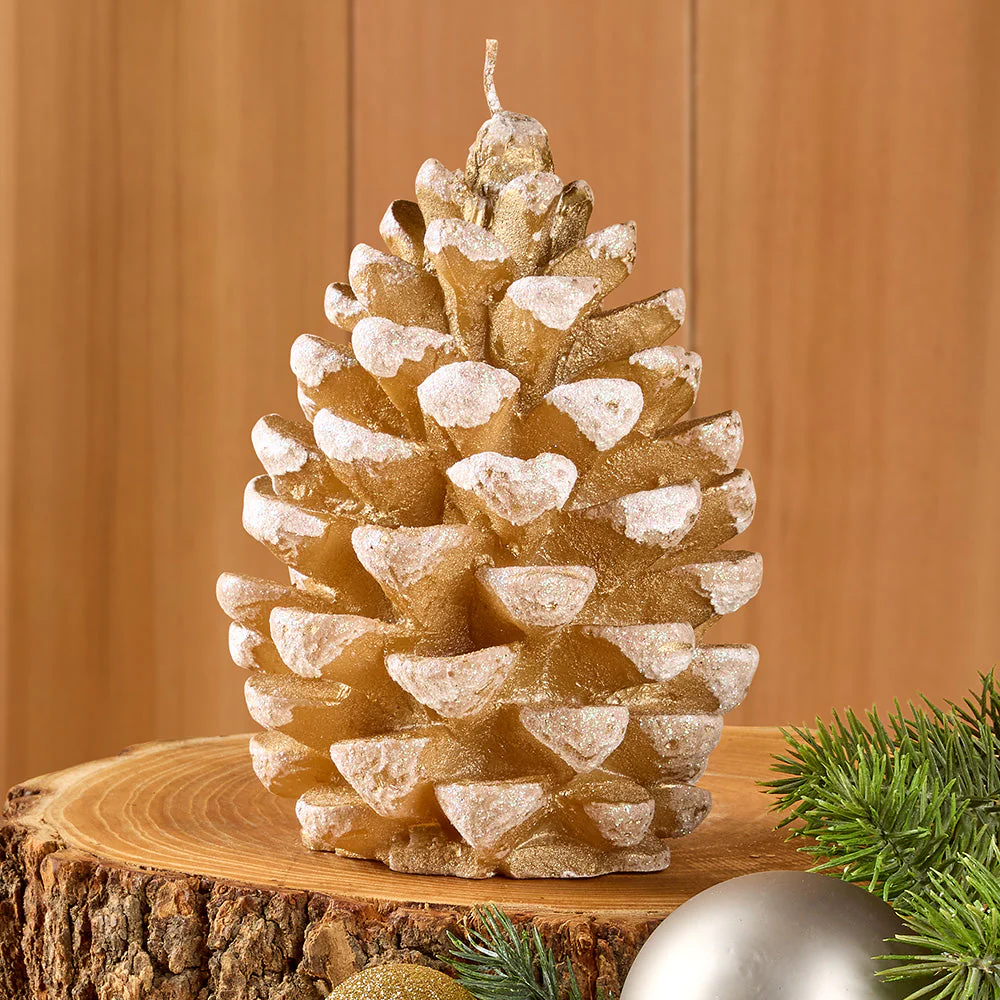 Zodax Gilded Pinecone Candle - Image 3