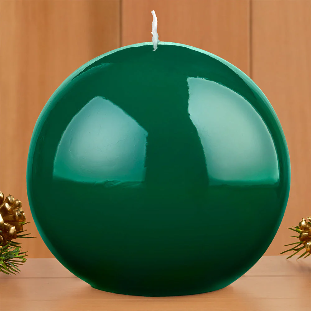 Zodax Lacquer Ball Candles, Hunter Green - Image 2