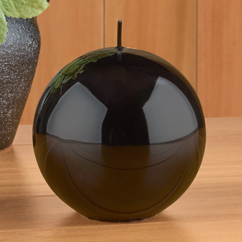 Zodax Metallic Ball Candles, Black - Image 3
