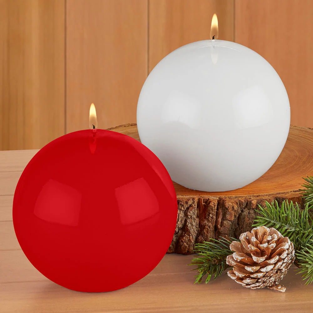 Zodax Shiny Christmas Ball Candle