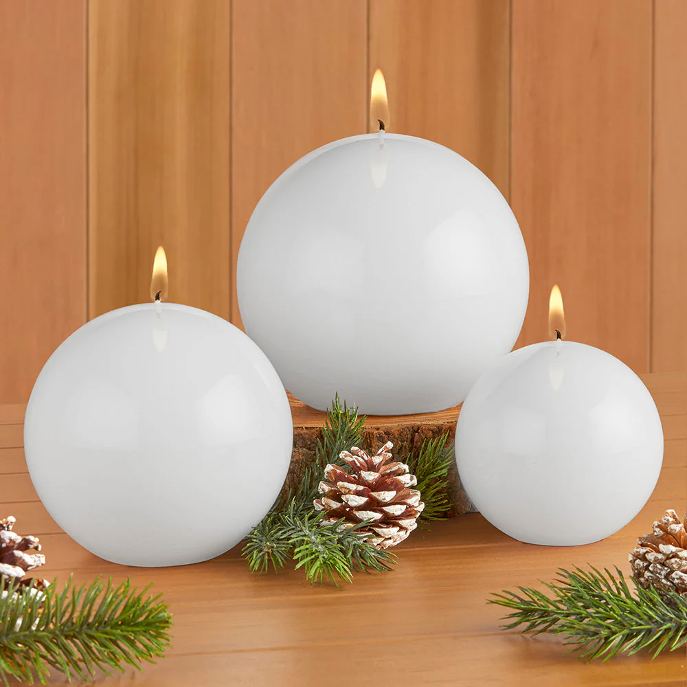 Zodax Shiny Christmas Ball Candle - Image 3
